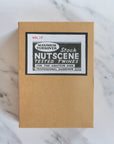 nutscene gardeners gift box with garden scissors and two twine balls, wooden seed labels packaged in a vintage style kraft box