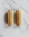 oval oak nail brush with natural bristle