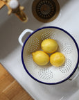 white enamel 20cm colander