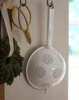 enamel colander with long handle