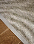 looped sisal rug with pale grey cotton border