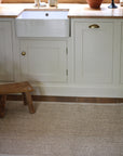 looped sisal rug with pale grey cotton border