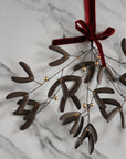 brass wire mistletoe decoration