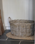 grey rattan laundry basket