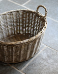 grey rattan laundry basket