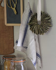 Rustic Linen Tea Towel - Blue
