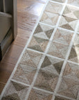 harlequin design in neutral shades of jute