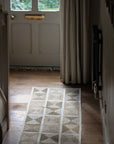 harlequin design in neutral shades of jute