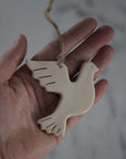 handmade ceramic turtle dove tree decoration