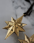 golden metal star decoration