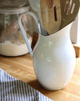 large enamel jug in white