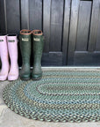 moss braided rug