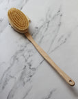 wooden back brush with removable head