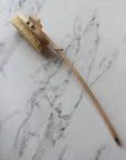 wooden back brush with removable head