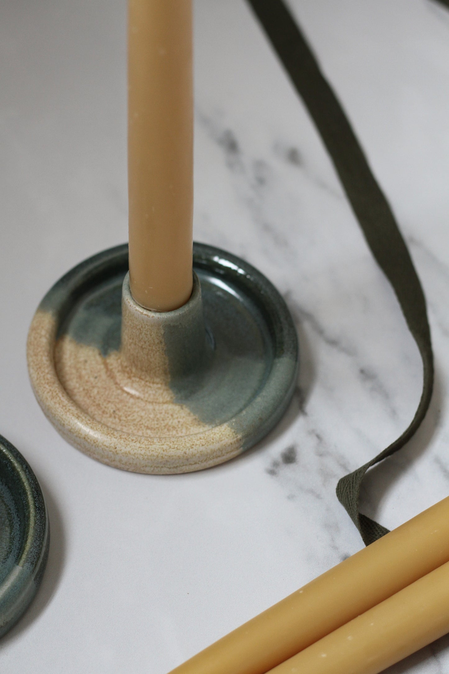 handthrown candle holder by charlotte manser ceramics