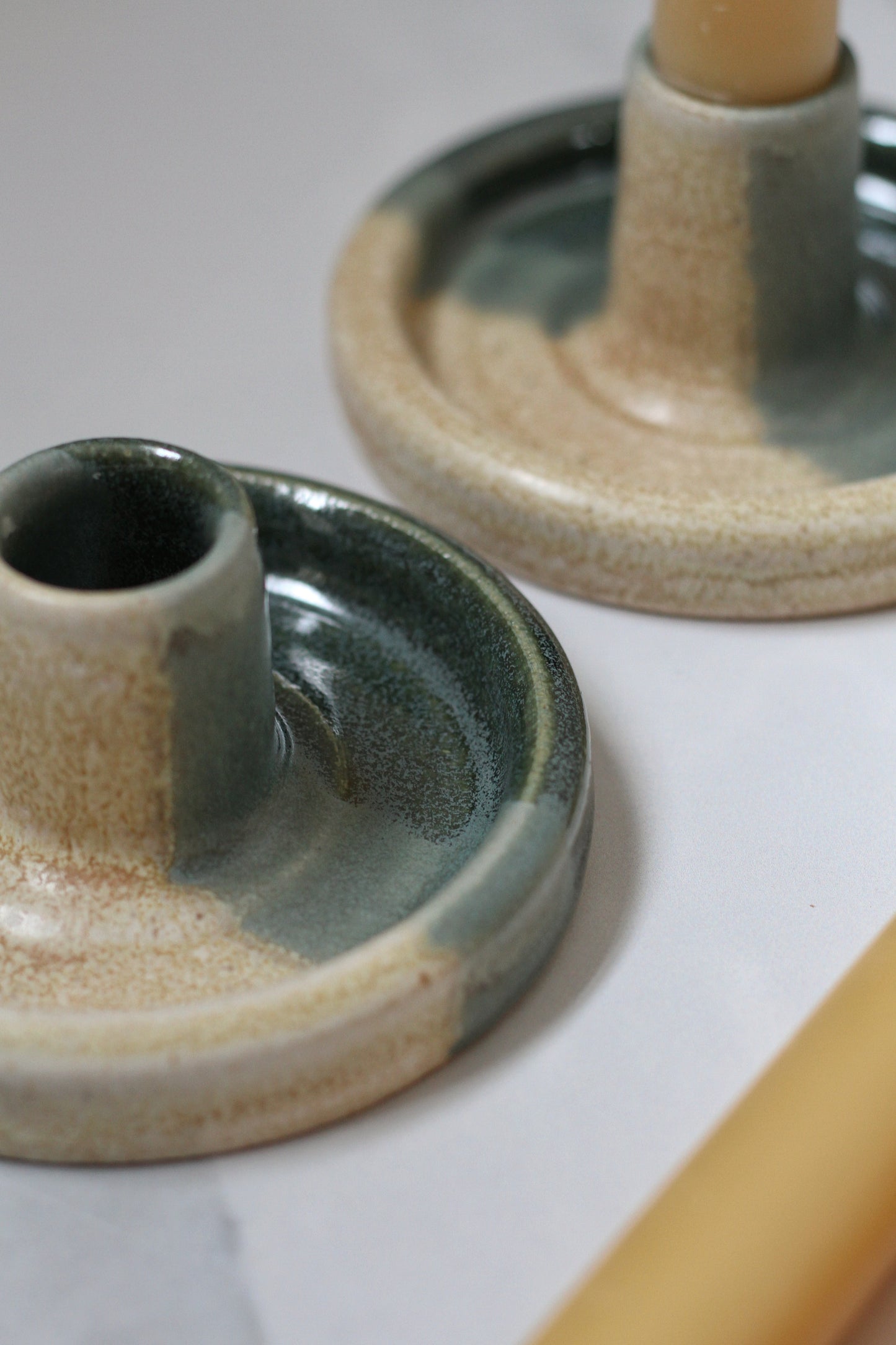 handthrown candle holder by charlotte manser ceramics