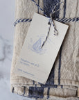 french style rustic linen napkin set of two