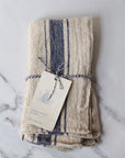 french style rustic linen napkin set of two