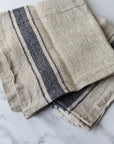 french style rustic linen napkin set of two