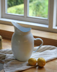 enamel white jug pitcher