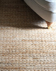 plaited style jute rug