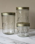 le parfait glass jar with gold twist lid, old fashioned style