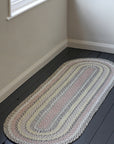 lila braided jute runner with oval ends