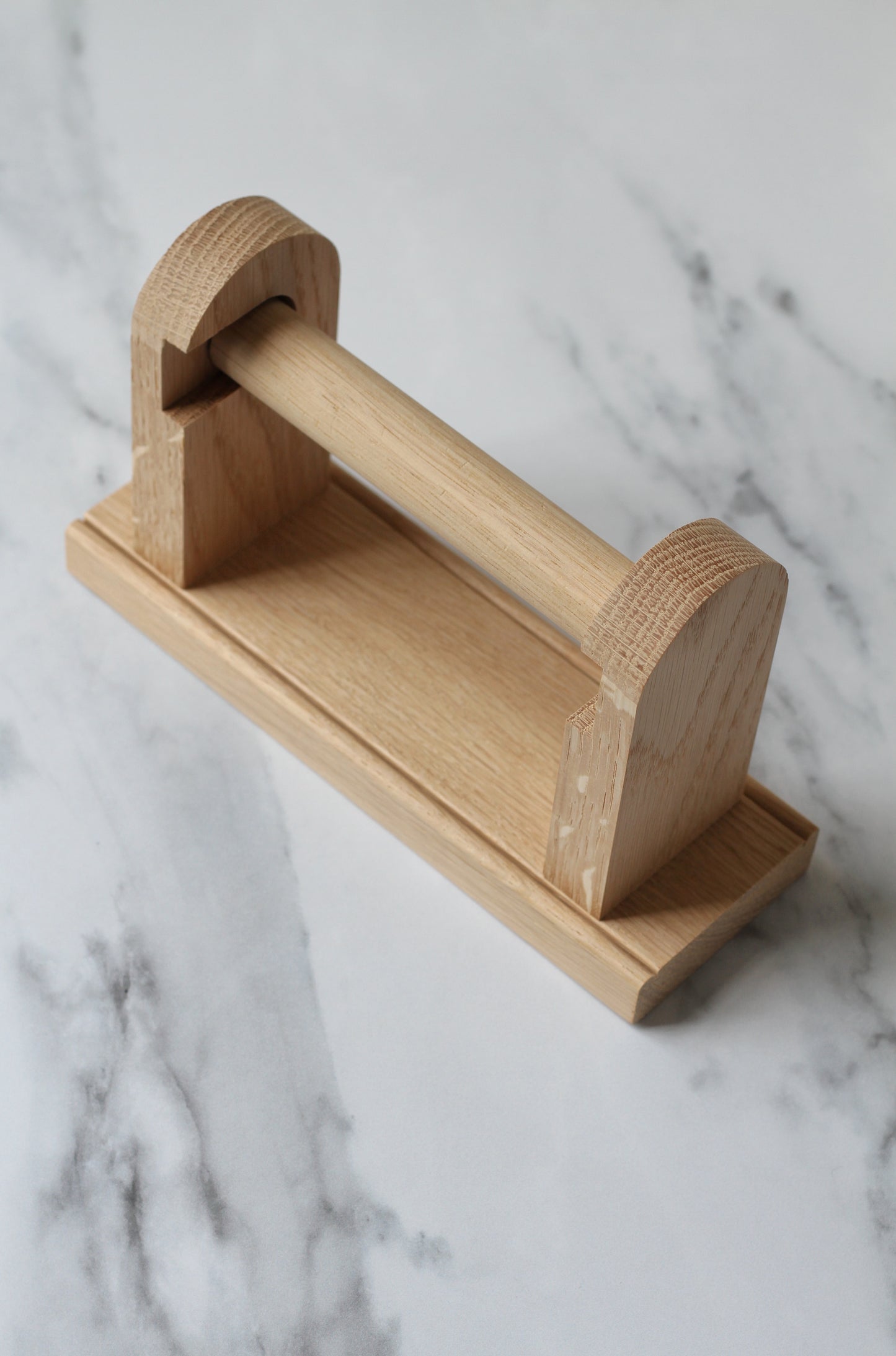 oak toilet roll holder to wall hang