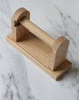 oak toilet roll holder to wall hang