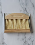 wood and metal table brush and pan set
