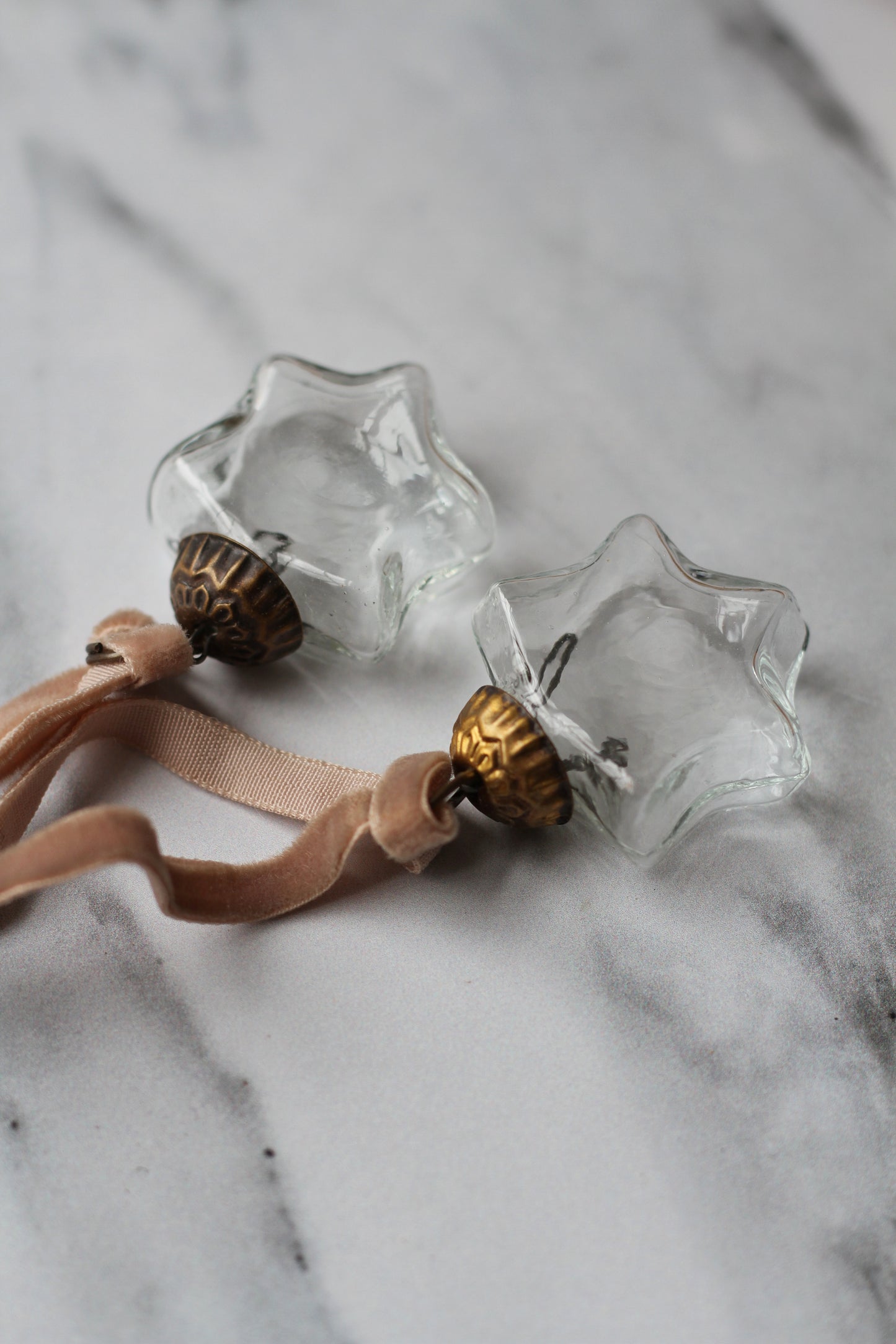 glass star baubles set of 12