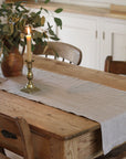 linen table runner in a natural linen colour 200cm long
