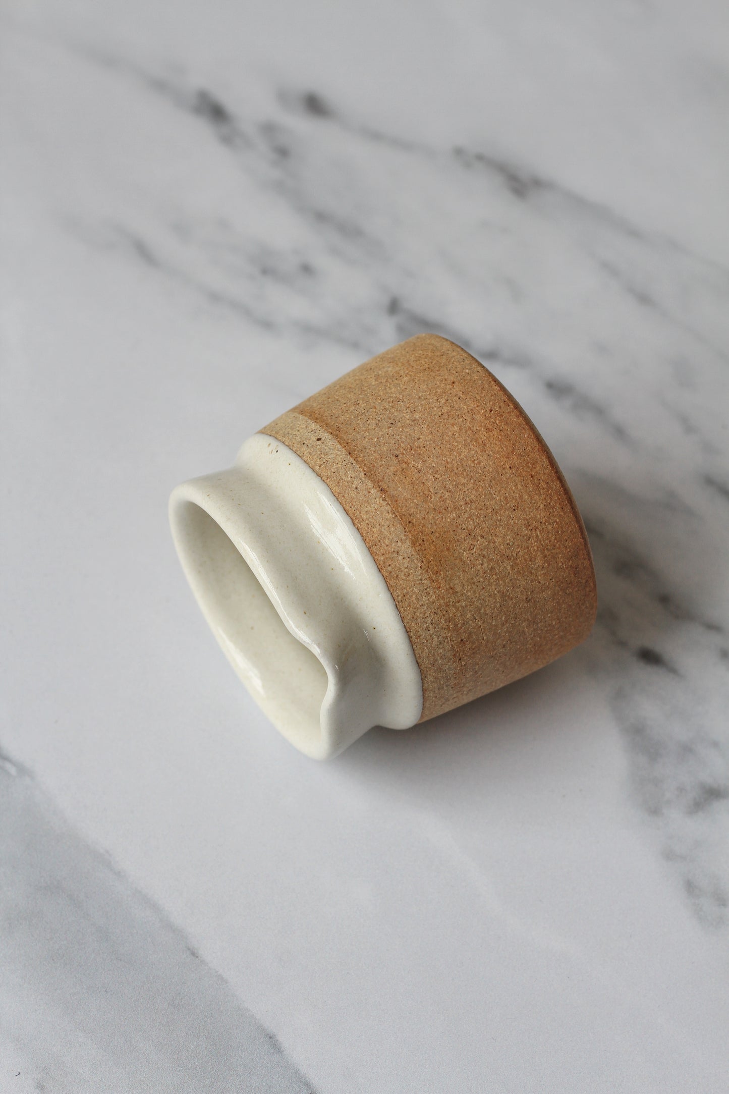 stoneware small milk jug - white glaze