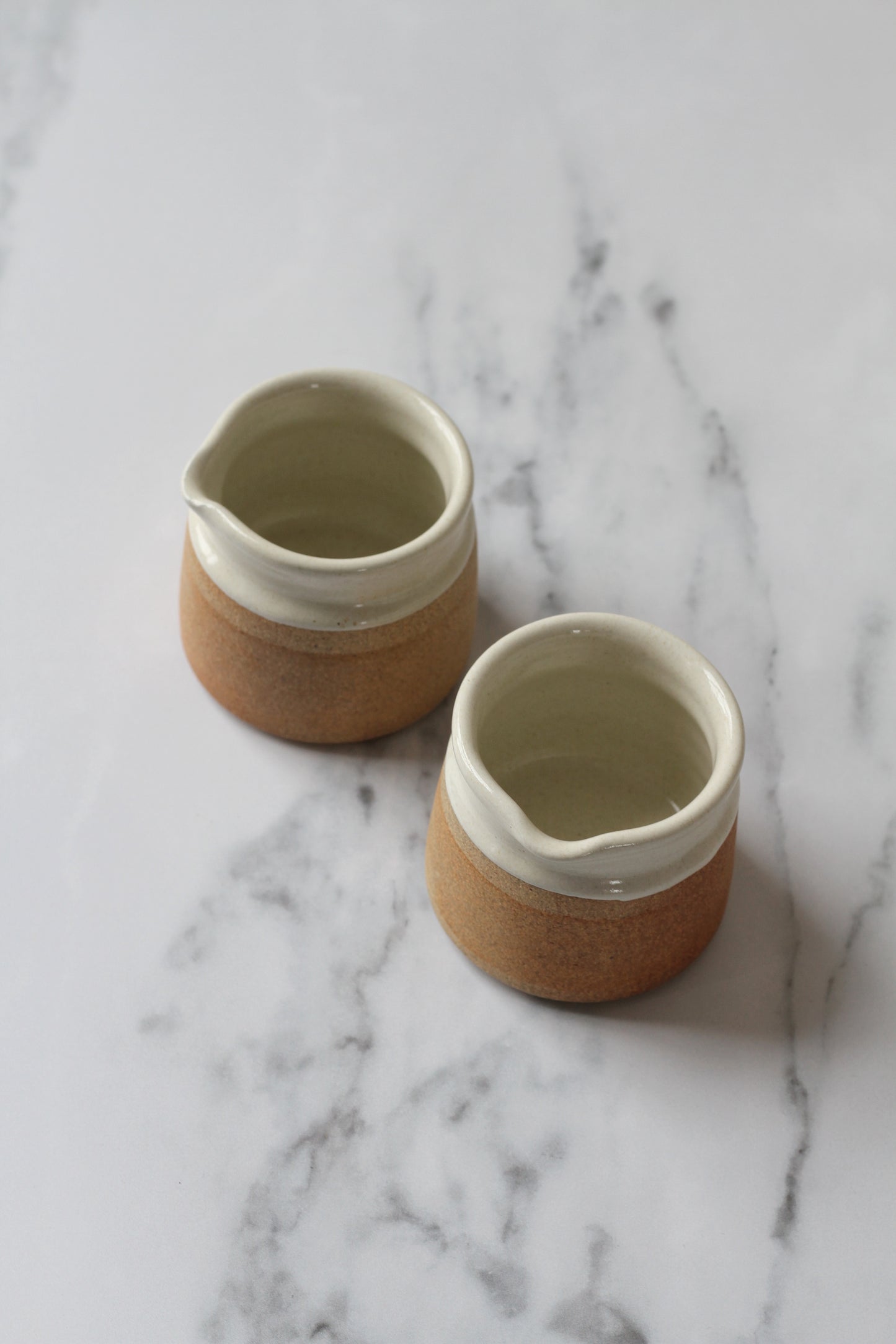 stoneware small milk jug - white glaze