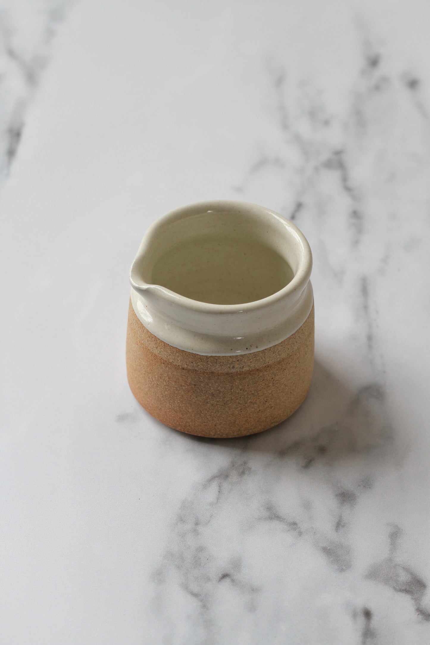stoneware small milk jug - white glaze