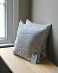 linen cushion cover fine black stripe