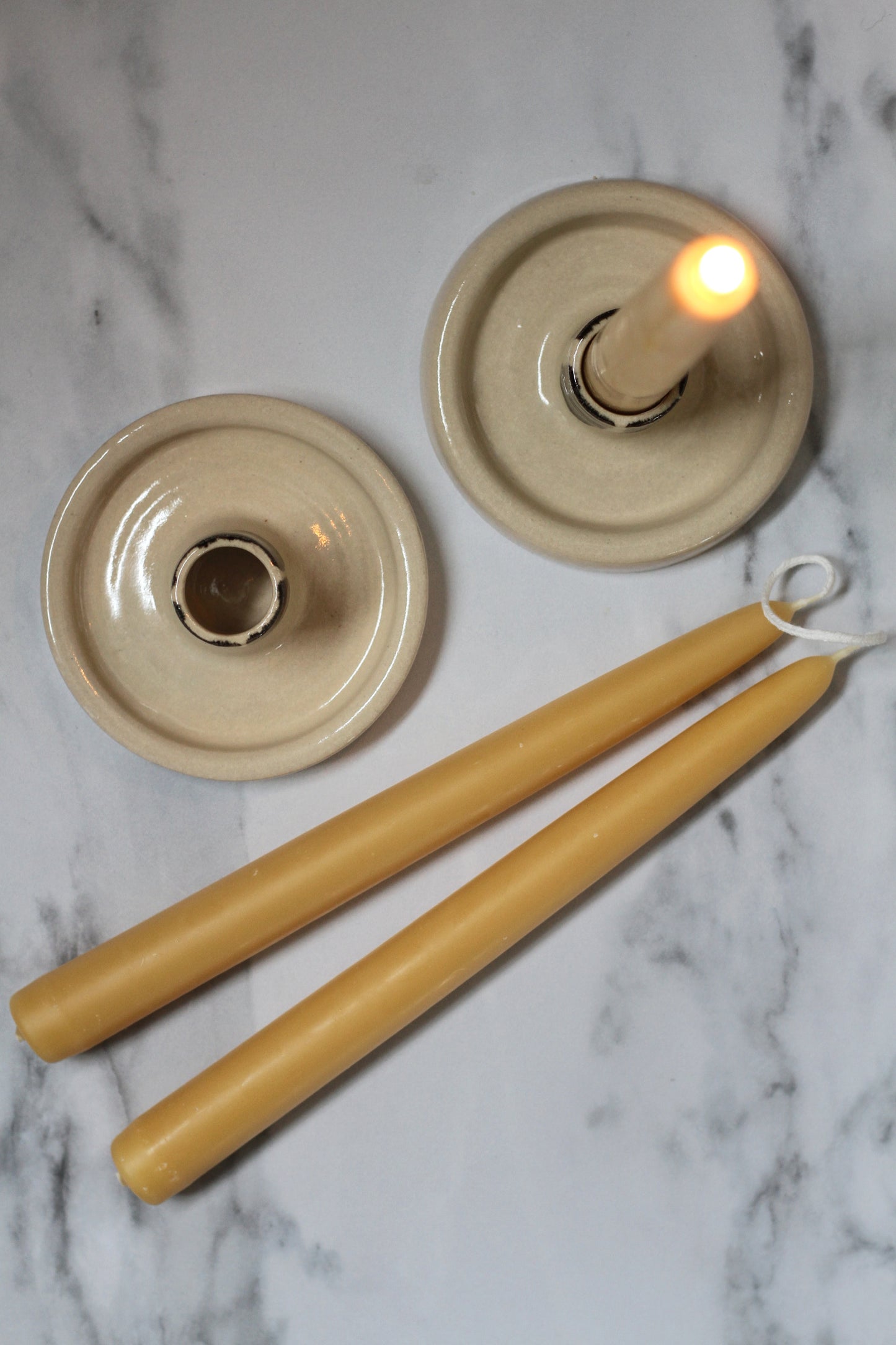 ceramic candle holder by potter charlotte manser