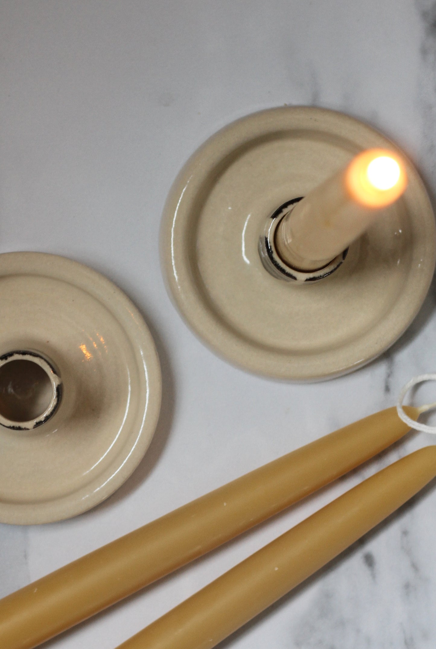 Handmade Candle Holder - Stone