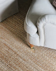 plaited style jute rug