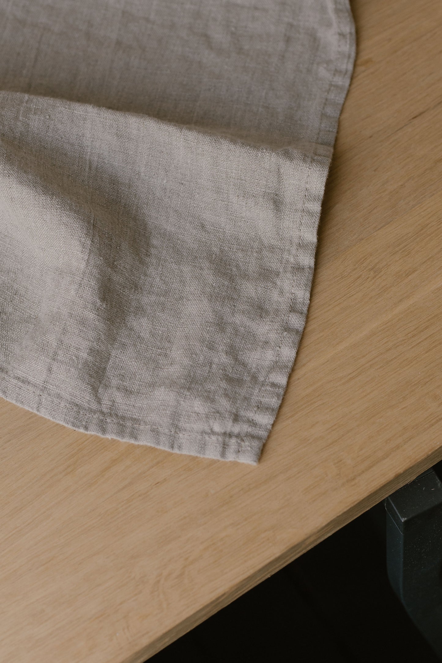 linen tea towel in beige