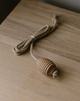 handmade oak beehive light pull