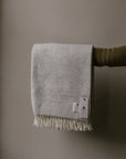 pale grey wool blanket handmade