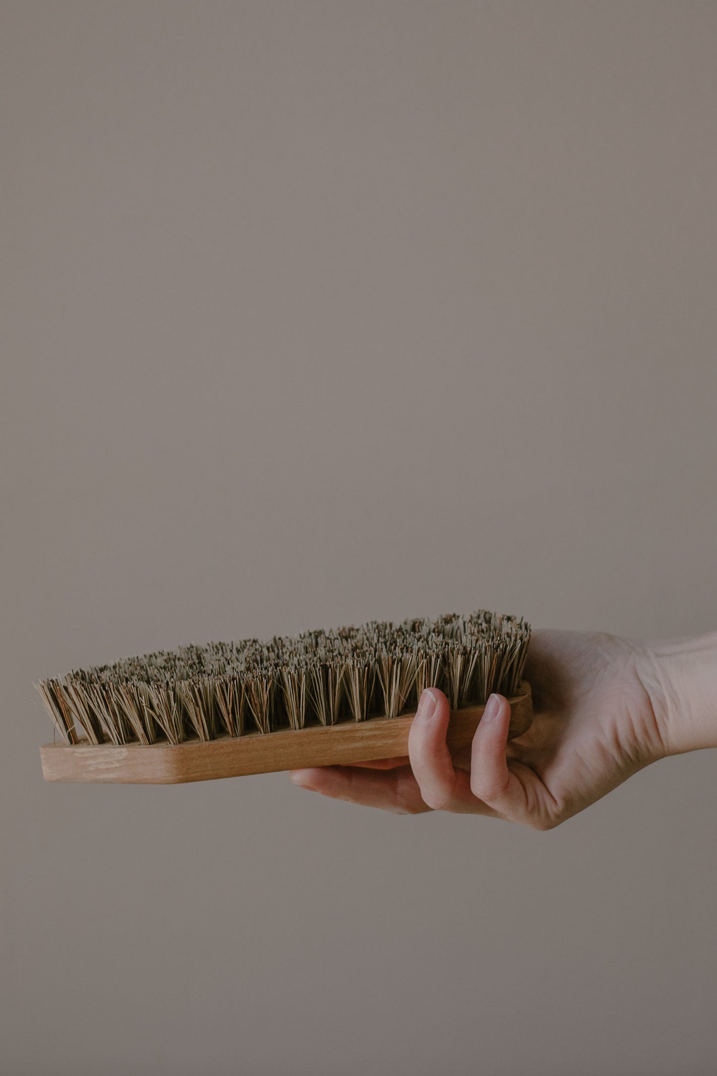 wooden scrubbing brush