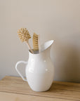 enamel white jug pitcher
