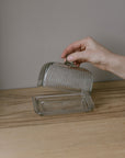 glass butter dish