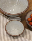 leach pottery bowl in dolomite glaze available in three sizes