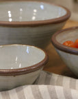 leach pottery bowl in dolomite glaze available in three sizes