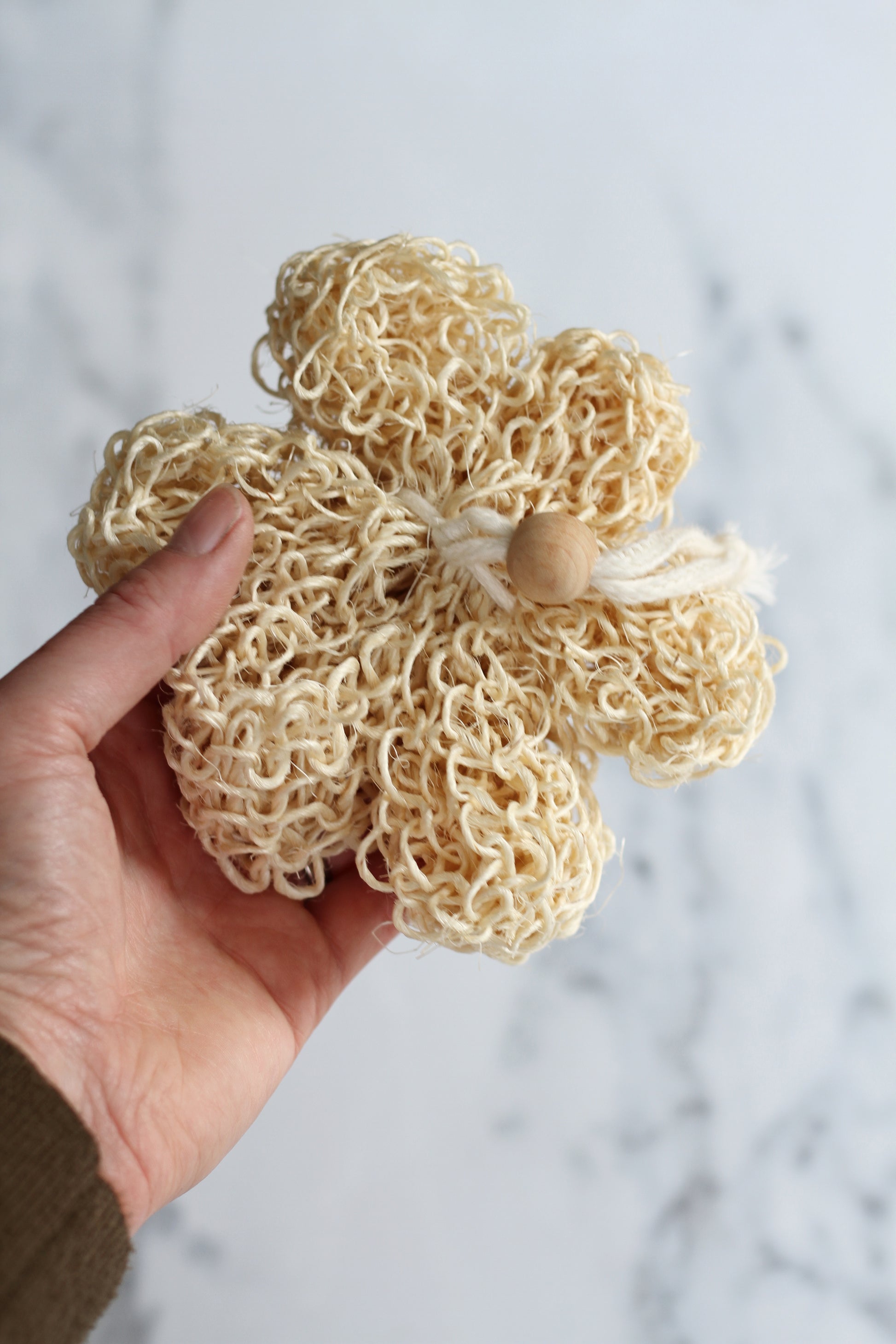 sisal flower shower sponge