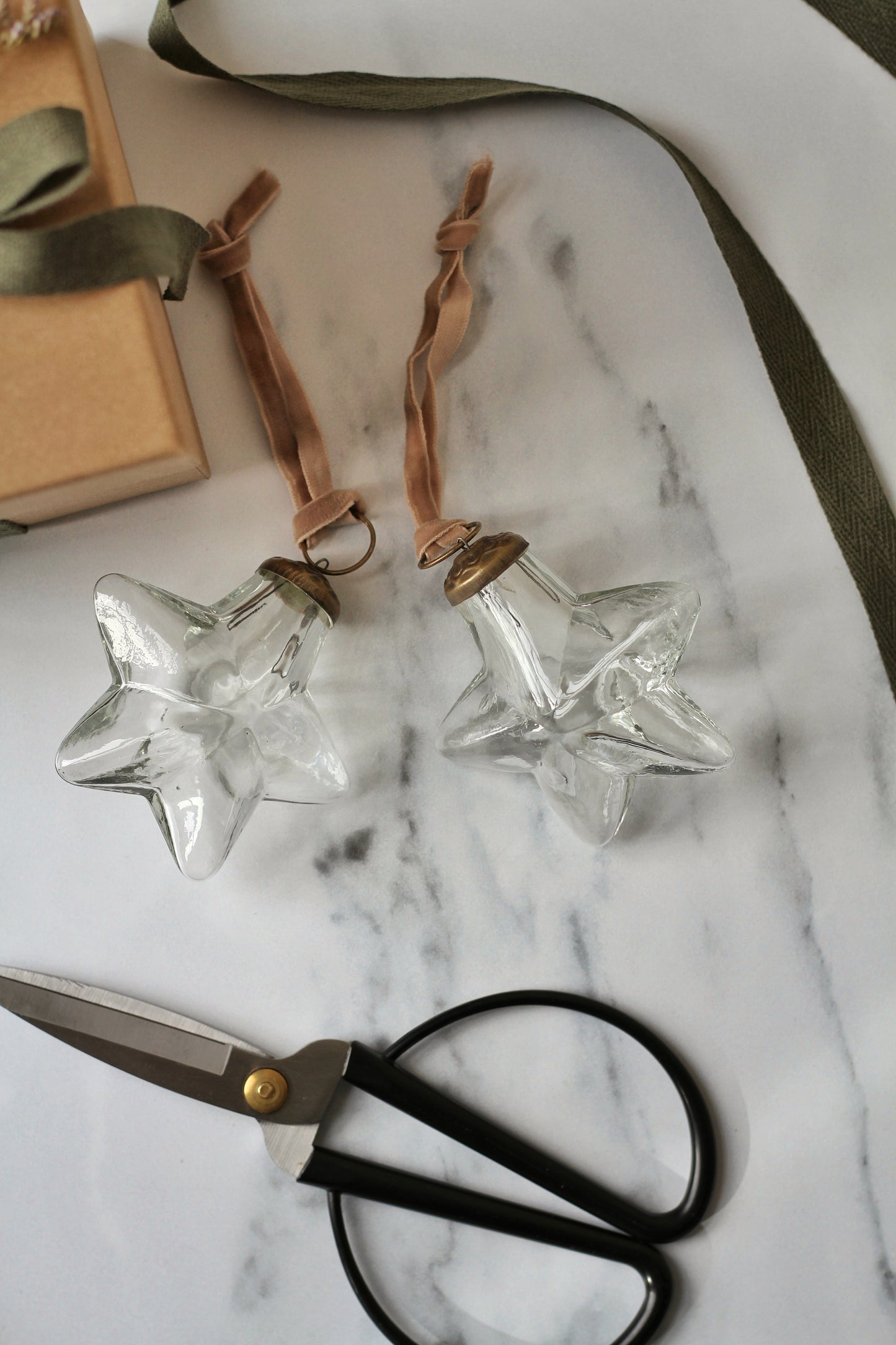 Glass Star Bauble - Set of 2