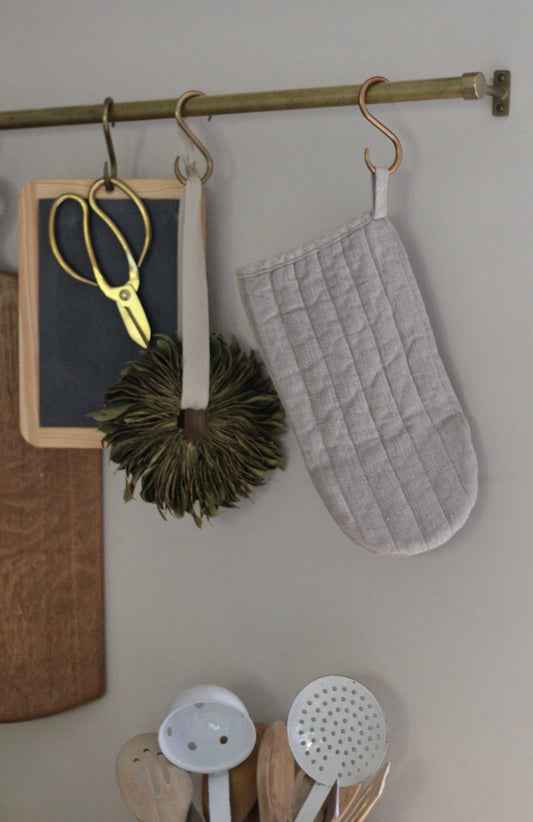 Linen Oven Mitt - Natural